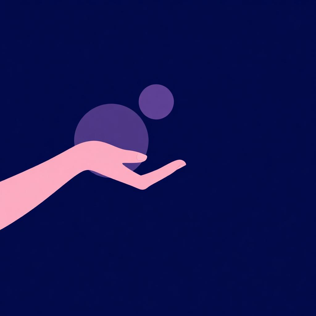 Abstract lighter-purple illustration of home care and connection